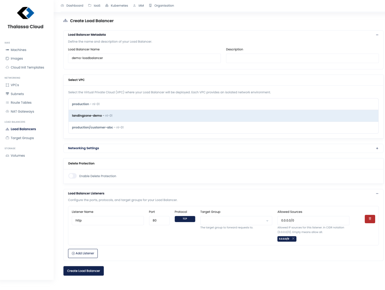 Create Load Balancer