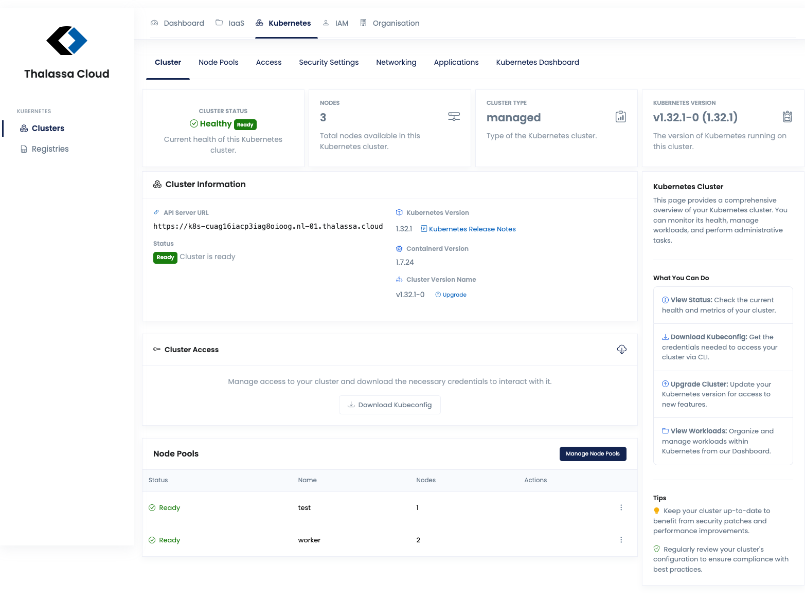 Kubernetes Cluster View